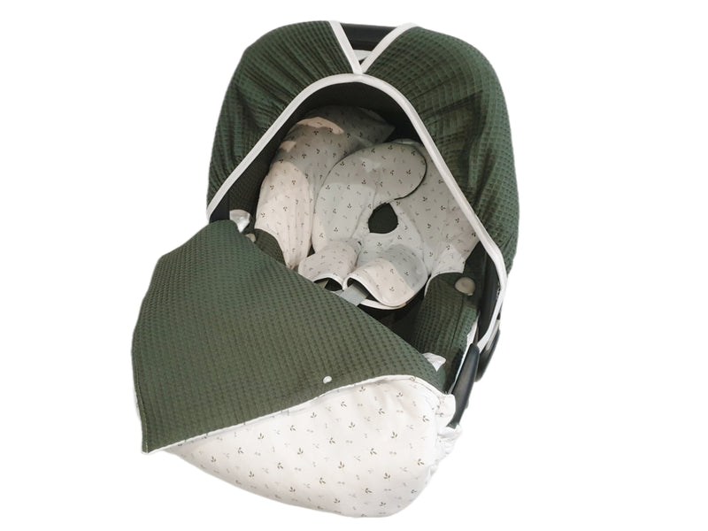 Fodera per seggiolino per bambini Maxi Cosi, fodera di ricambio o fodera aderente grigio scuro/menta scuro