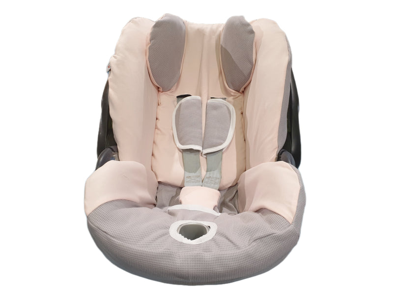 Babyschalen Bezug Cybex cloud Z i-size rosa grau von Atelier MiaMia