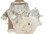 Coole Pumphose oder Babyset mit Knopf bis Gr. 140 creme breite Rippe von Atelier MiaMia