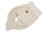 Coole Pumphose oder Babyset mit Knopf bis Gr. 140 creme breite Rippe von Atelier MiaMia