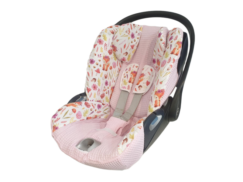 Babyschalen Bezug Cybex cloud Z i-size rosa Fuchs von Atelier MiaMia