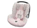 Babyschalen Bezug Cybex cloud Z i-size rosa Gänseblümchen von Atelier MiaMia