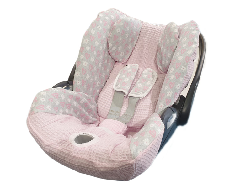 Babyschalen Bezug Cybex cloud Z i-size rosa Gänseblümchen von Atelier MiaMia