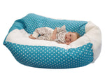 Atelier MiaMia beanbag per bambini beanbag baby cuscino edizione limitata blu, gufi