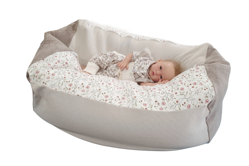 Atelier MiaMia beanbag per bambini beanbag baby cuscino edizione limitata blu, gufi