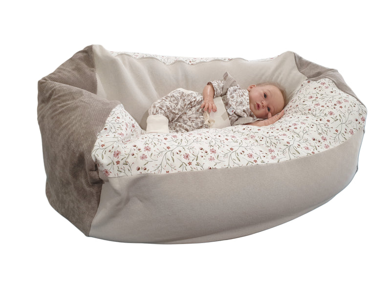 Atelier MiaMia beanbag per bambini beanbag baby cuscino edizione limitata blu, gufi