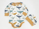 Body kurz und lang ärmlig auch als Baby Set Wale 12 von Atelier MiaMia